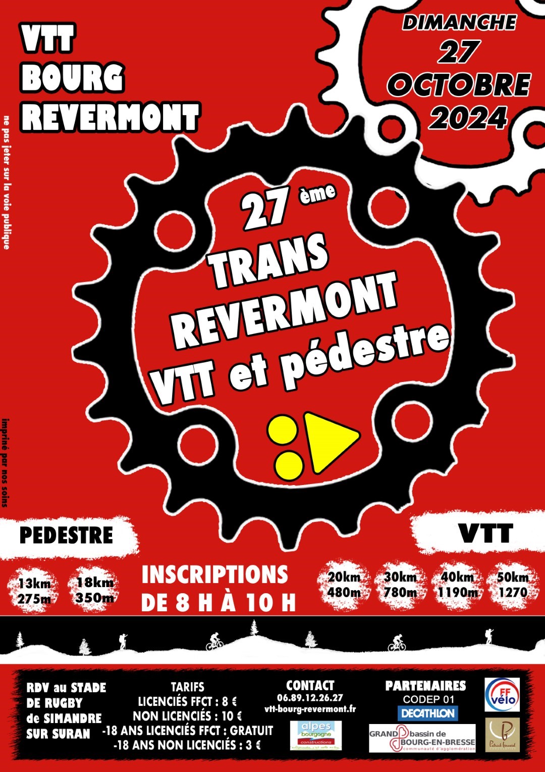 Affiche de Trans-Revermont VTT (27ème édition) à Simandre-sur-Suran