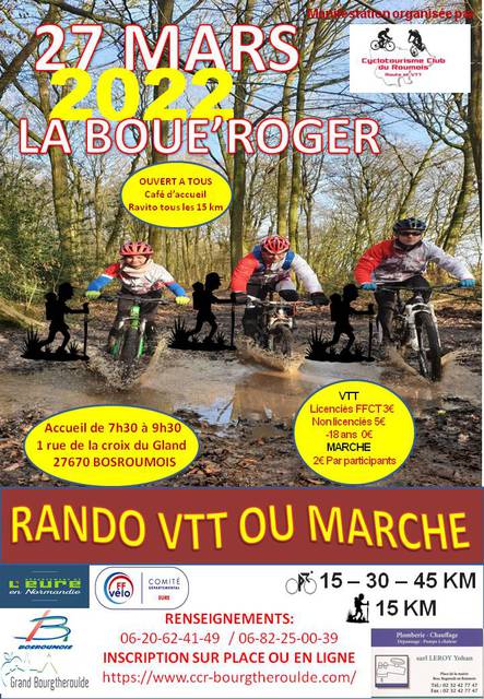 Affiche de La 11ème Boue'Roger à Bosc-Roger-en-Roumois