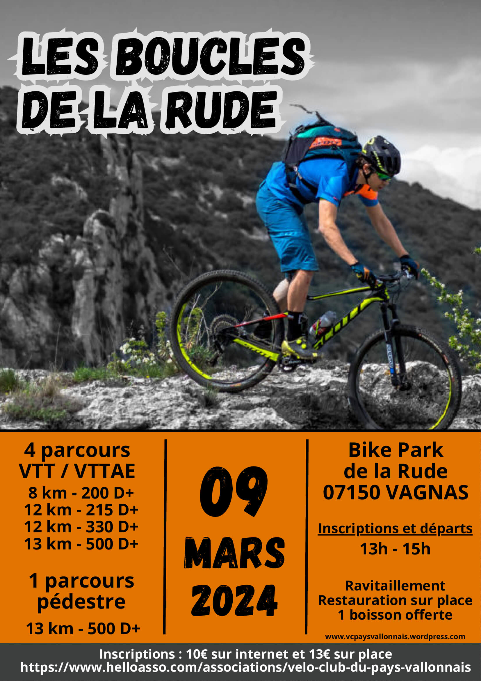 Affiche de LES BOUCLES DE LA RUDE VTT et Pédestre (2ème édition) à Vagnas