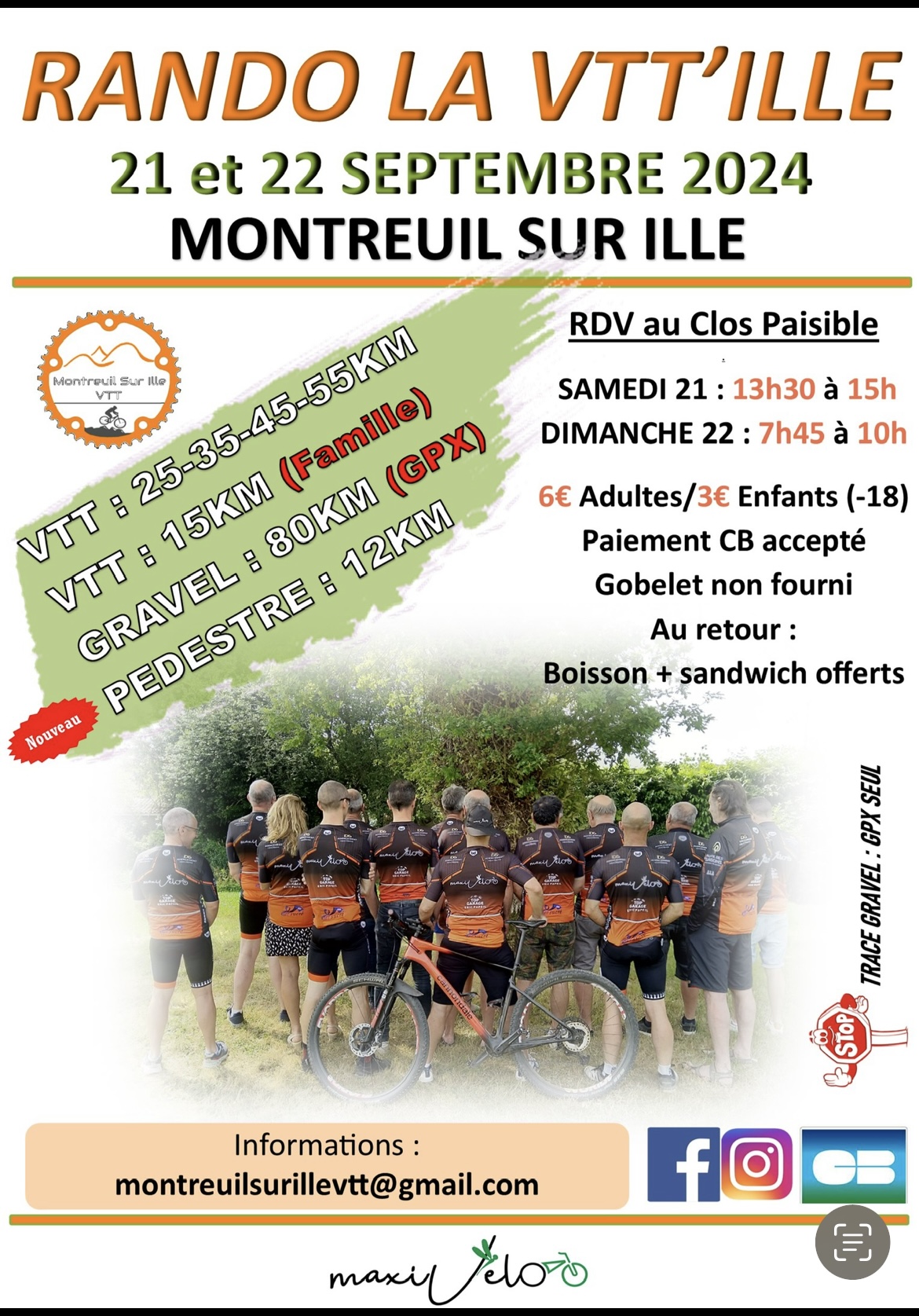Affiche de La VTT'ILLE à Montreuil-sur-Ille