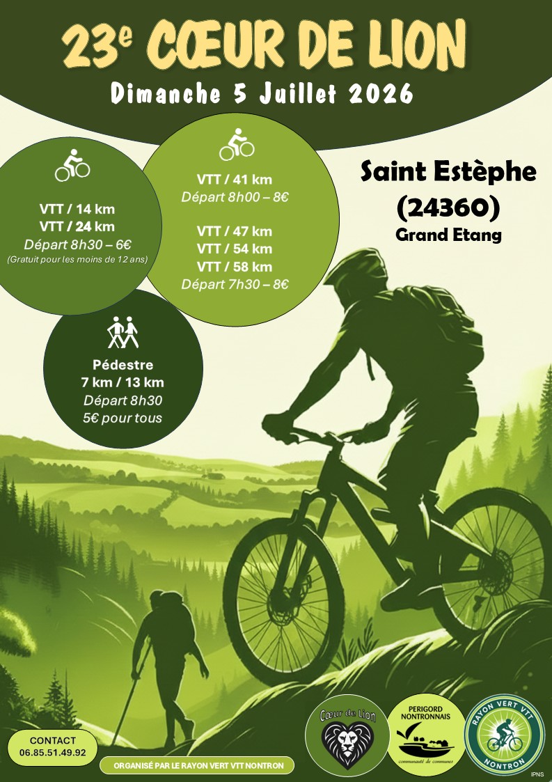 Affiche de La 23ème Rando Cœur de Lion à Saint-Estèphe