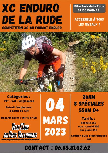 Affiche de XC ENDURO  (1ère  édition) à Vagnas