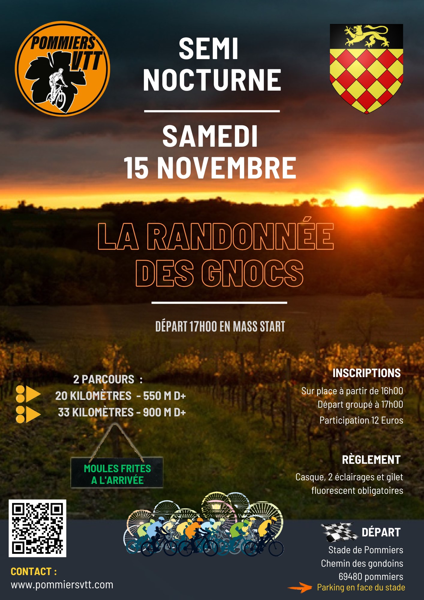 Affiche de La 1ère 1e Randonnée nocturne des Gnocs à Pommiers