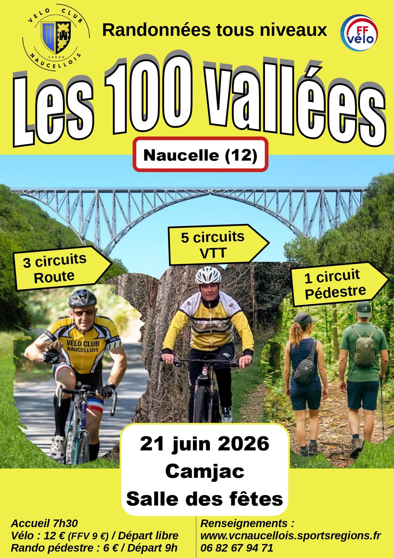 Affiche de Les 100 vallées (5ème édition) à Naucelle