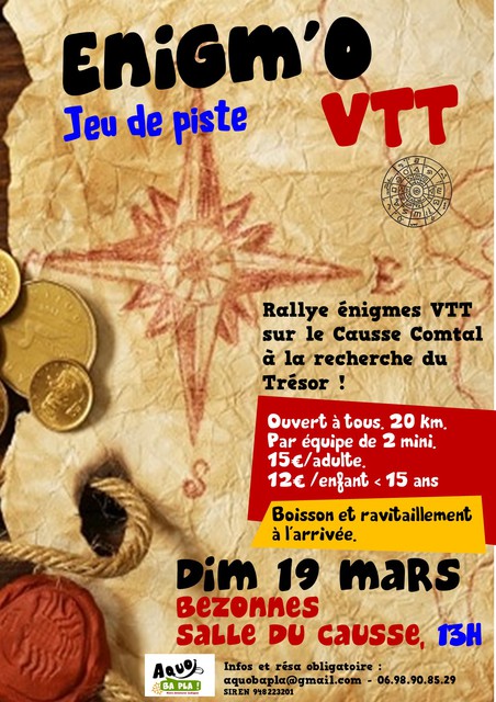 Affiche de Enigm'O VTT Bezonnes (1ère  édition) à Rodelle