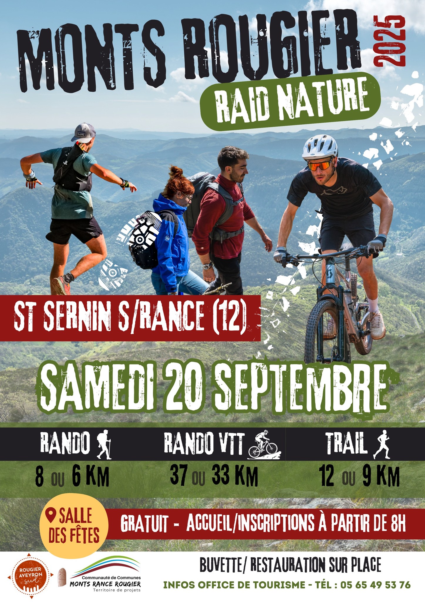 Affiche de MONTS ROUGIER Raid Nature (3ème édition) à Saint-Sernin-sur-Rance