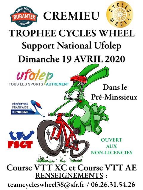 Affiche de Raid Dizimolan, Manche N°3 et Finale du Trophée Cycles Wheel 2023 (4ème  édition) à Crémieu