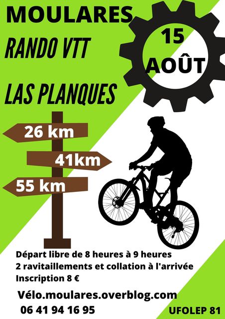 Affiche de RANDO VTT Las Planques  (25ème  édition) à Moularès