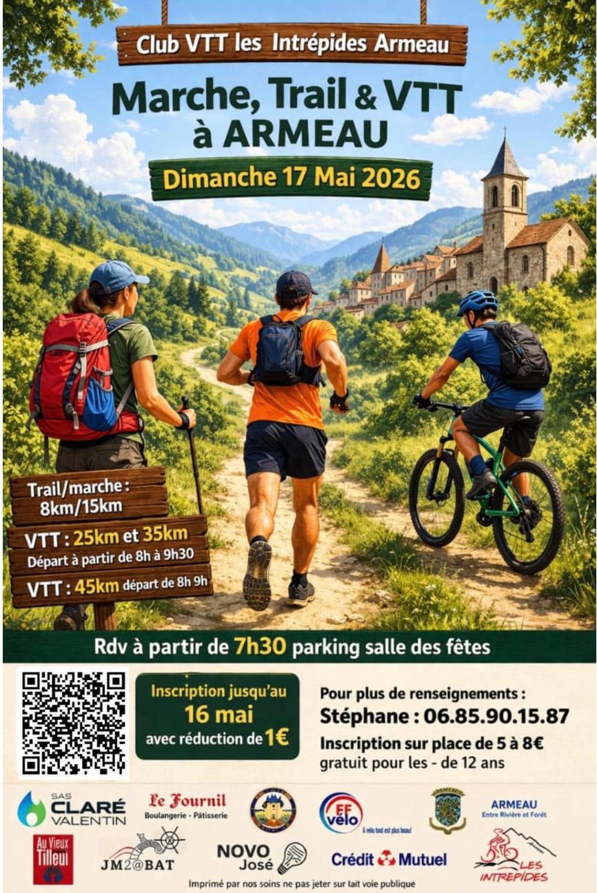 Affiche de Rando des Intrépides à Armeau