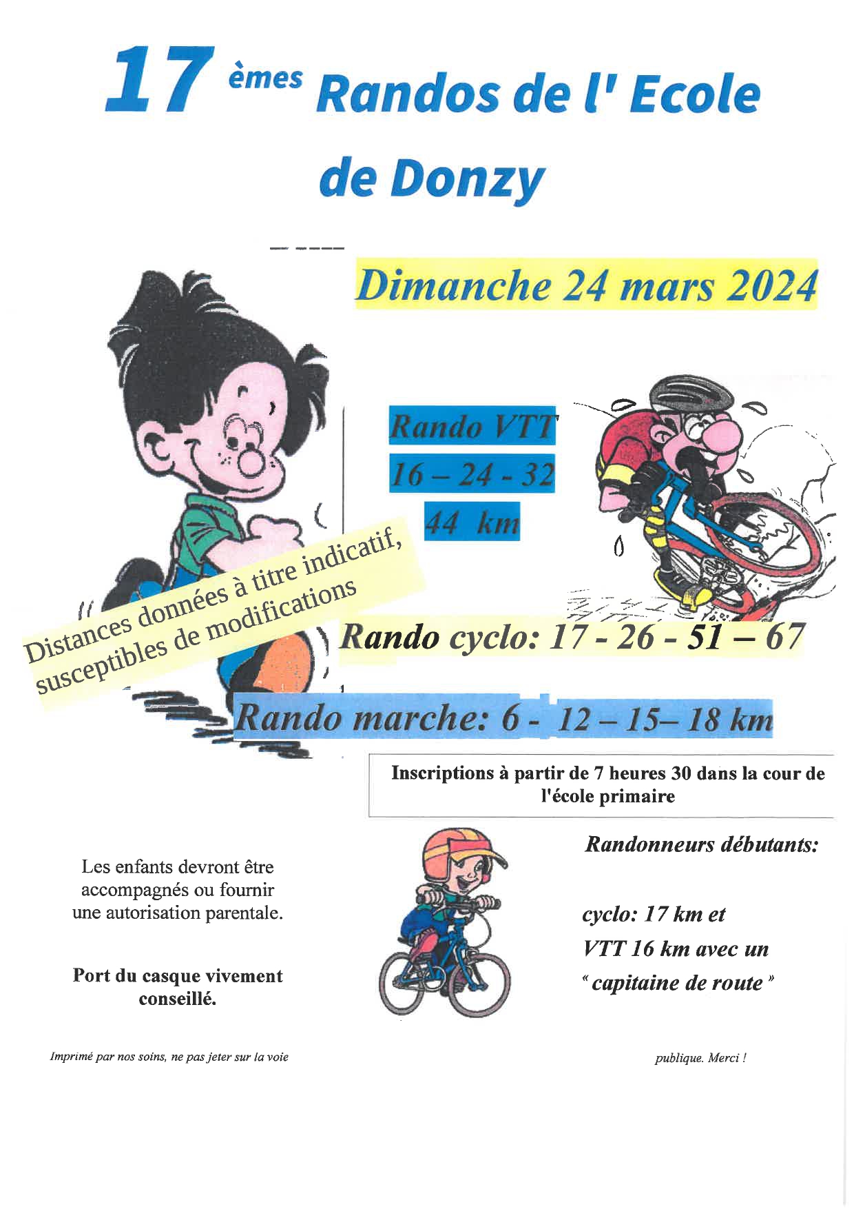 Affiche de La 17ème Randos de l'école de Donzy à Donzy