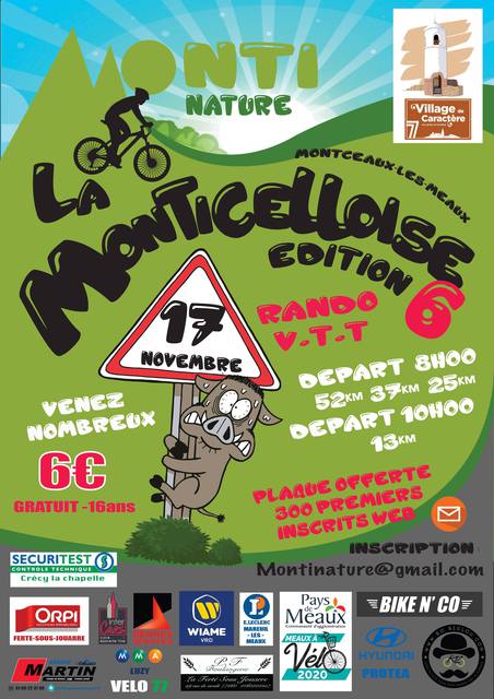 Affiche de La 6ème Monticelloise à Montceaux-lès-Meaux