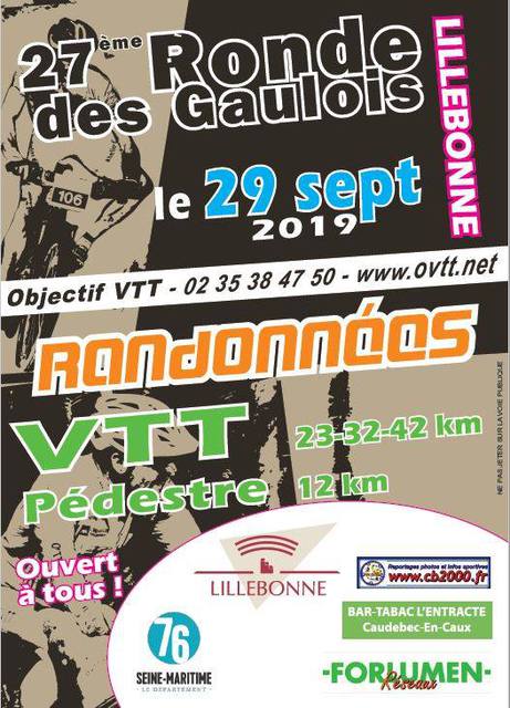 Affiche de Randonnée VTT & Marche pédestre (27ème  édition) à Lillebonne
