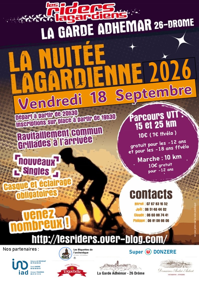 Affiche de La 22ème Nuitée Lagardienne à La Garde-Adhémar