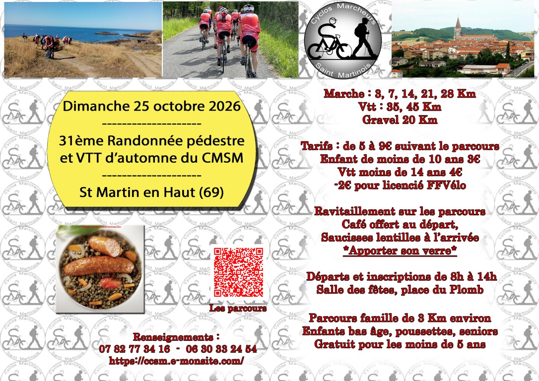 Affiche de Une randonnée VTT à Saint-Martin-en-Haut