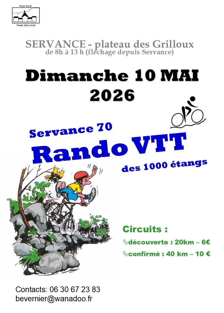 Affiche de Une randonnée VTT (25ème édition) à Servance
