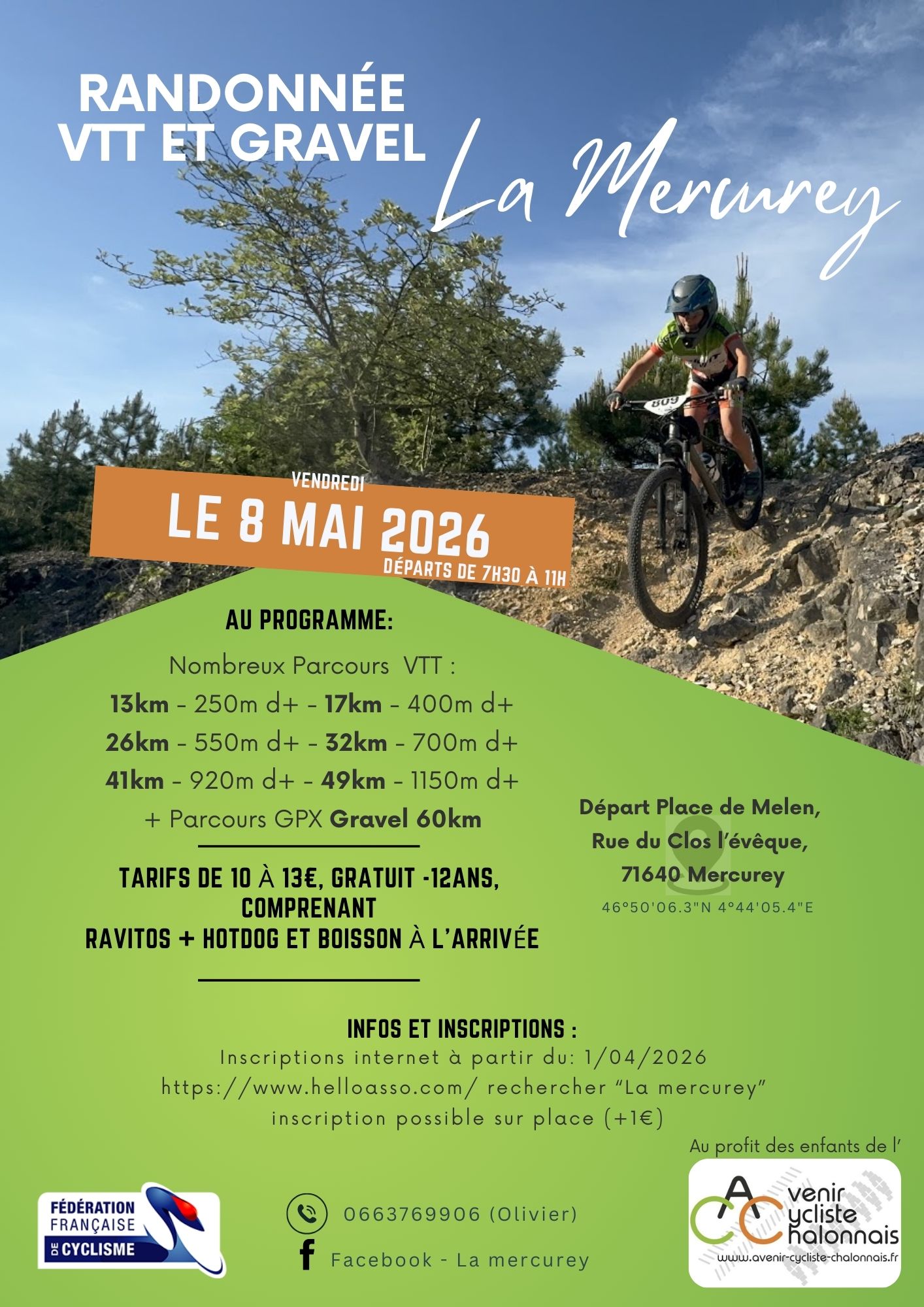 Affiche de La 29ème Randonnée VTT et Gravel "La Mercurey" à Mercurey