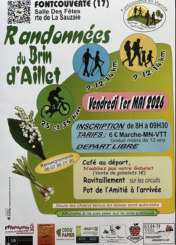 Affiche de La 15ème Randonnée du brin d'aillet à Fontcouverte