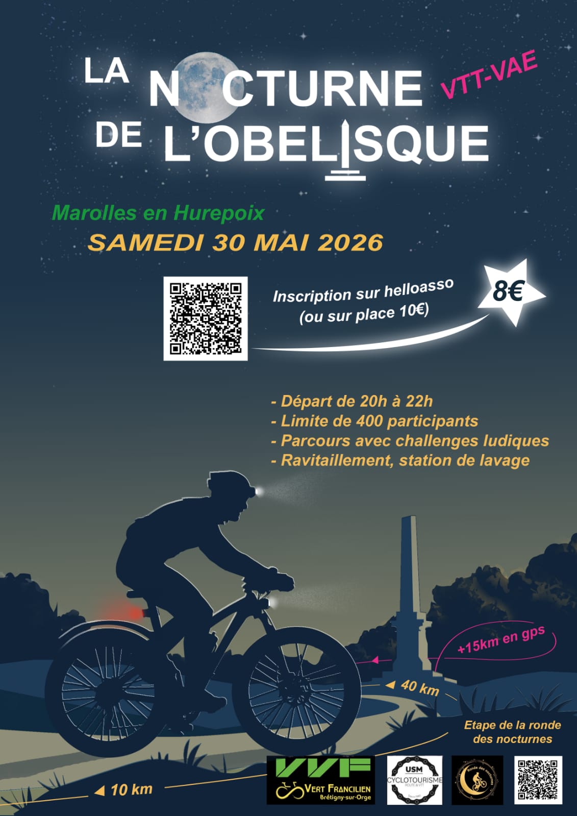 Affiche de La 3ème NOCTURNE DE L OBELISQUE à Marolles-en-Hurepoix