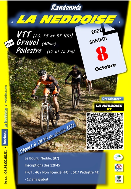 Affiche de La 53ème Neddoise VTT à Nedde