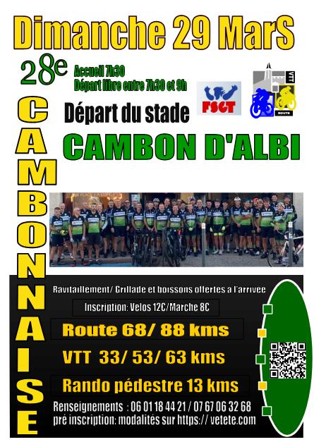 Affiche La 28ème Cambonnaise 2026
