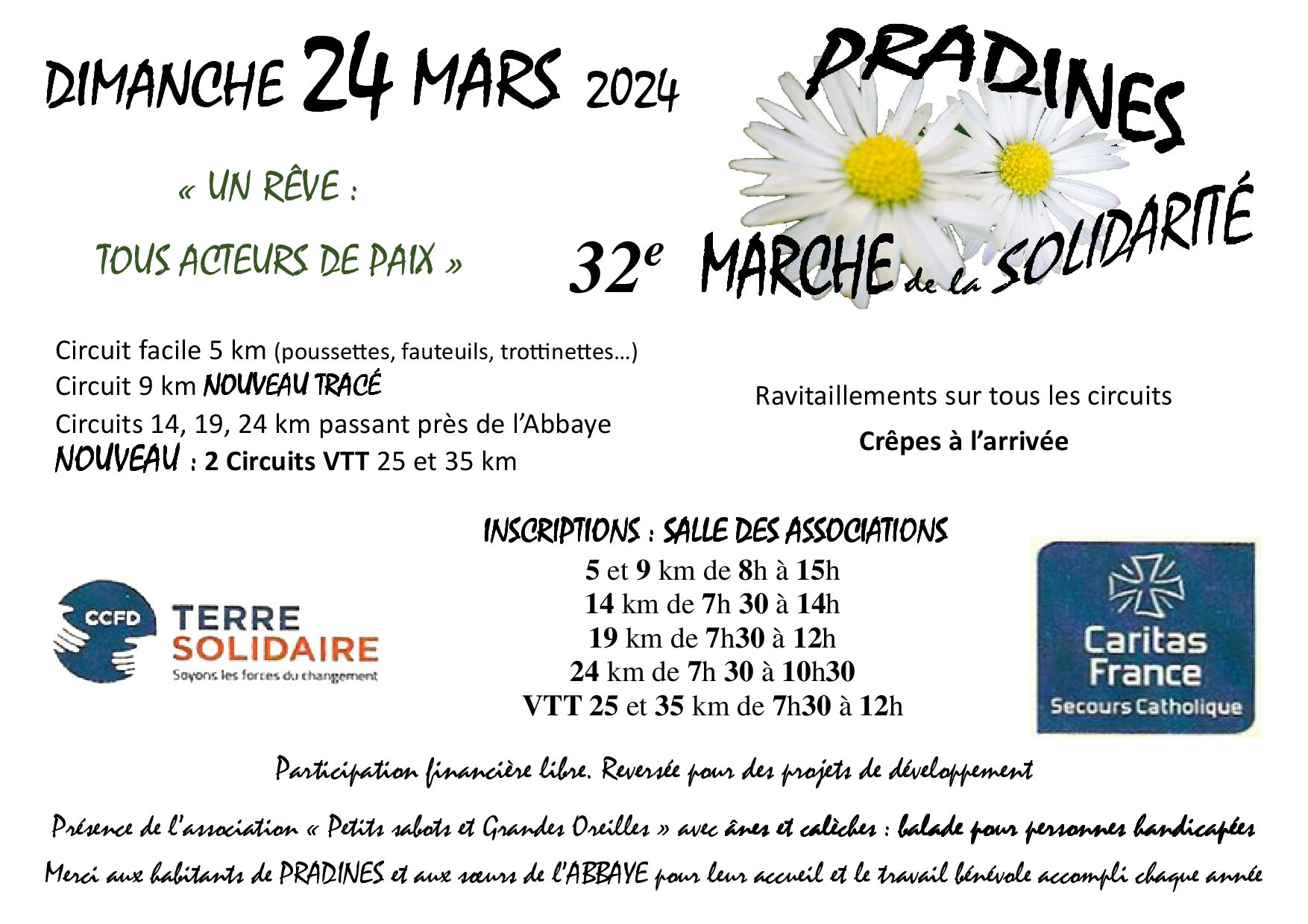 Affiche de Marche de la Solidarité (32ème édition) à Pradines