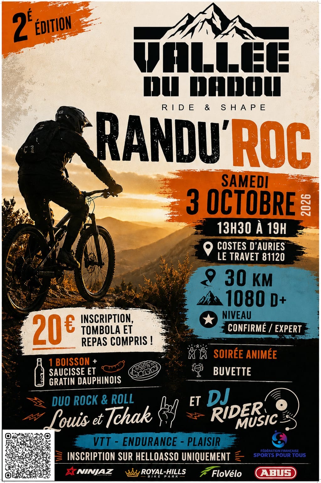 Affiche de RANDU'ROC Vallée du Dadou (2ème édition) au Travet