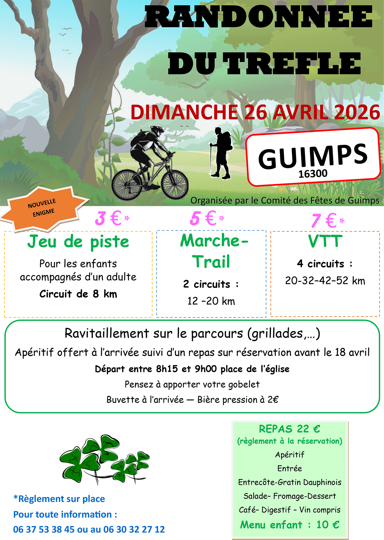 Affiche de Randonnée du Trefle à Guimps
