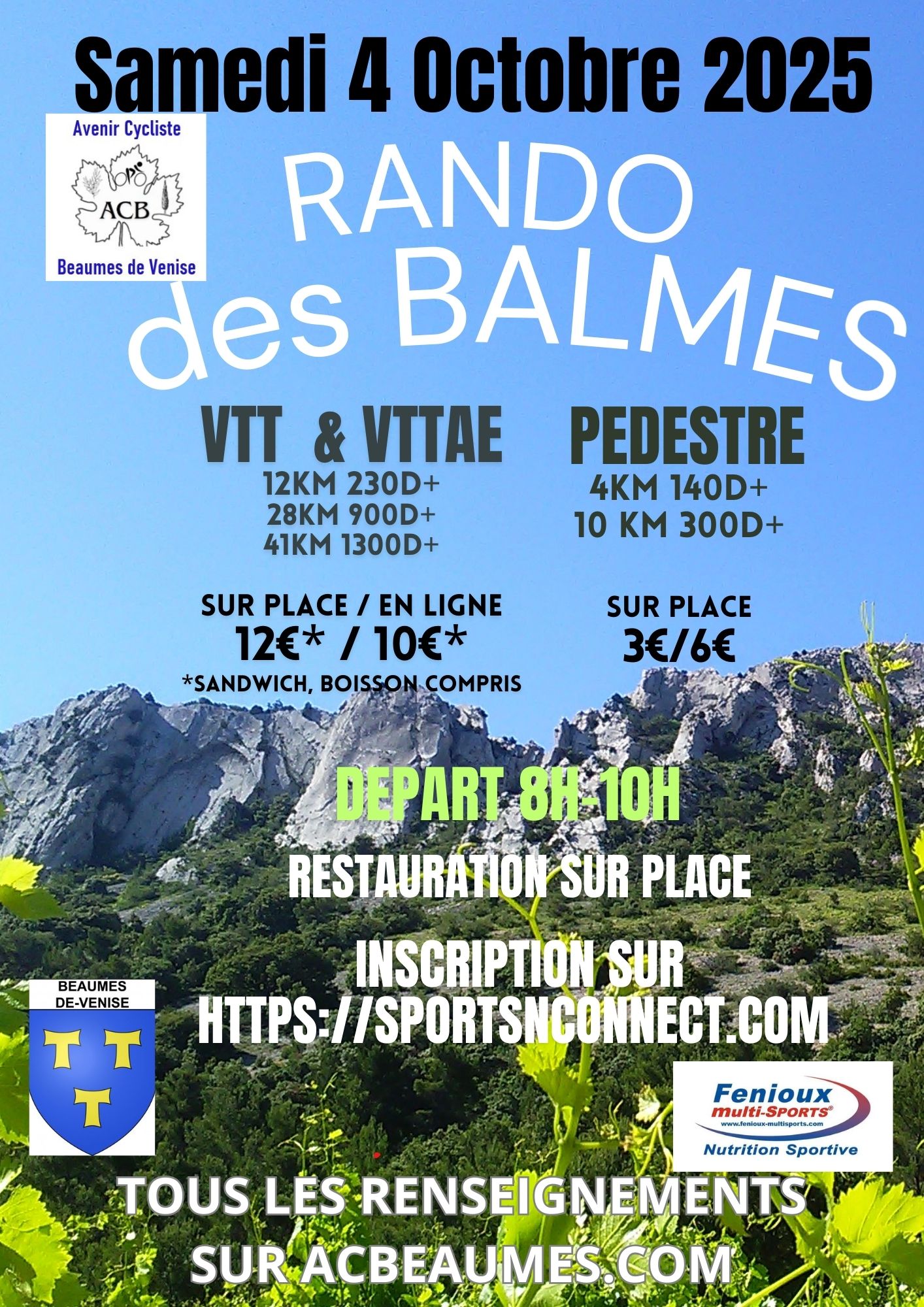 Affiche de La 2ème Rando des Balmes à Beaumes-de-Venise