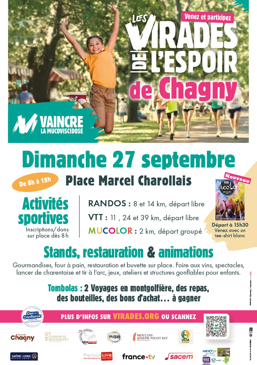 Affiche de La 7ème randonnée de la Virade de l'Espoir de Chagny à Chagny