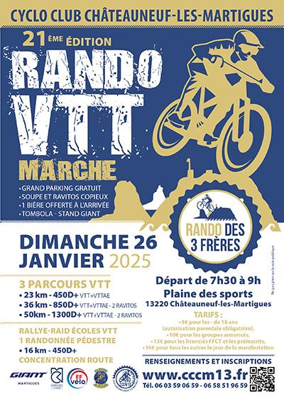 Affiche de La 21ème Rando des 3 frères à Châteauneuf-lès-Martigues