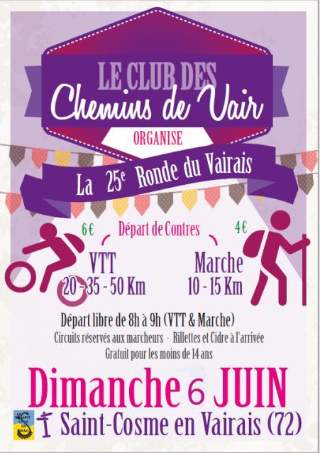 Affiche de Ronde du Vairais (25ème  édition) à Saint-Cosme-en-Vairais