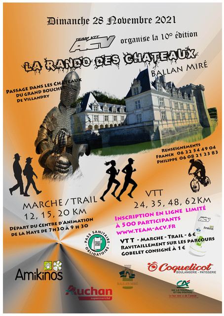 Affiche de La 10ème rando Des Châteaux à Ballan-Miré