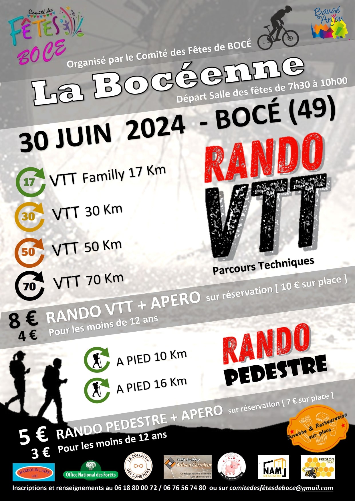 Affiche de La 12ème Bocéenne à Bocé