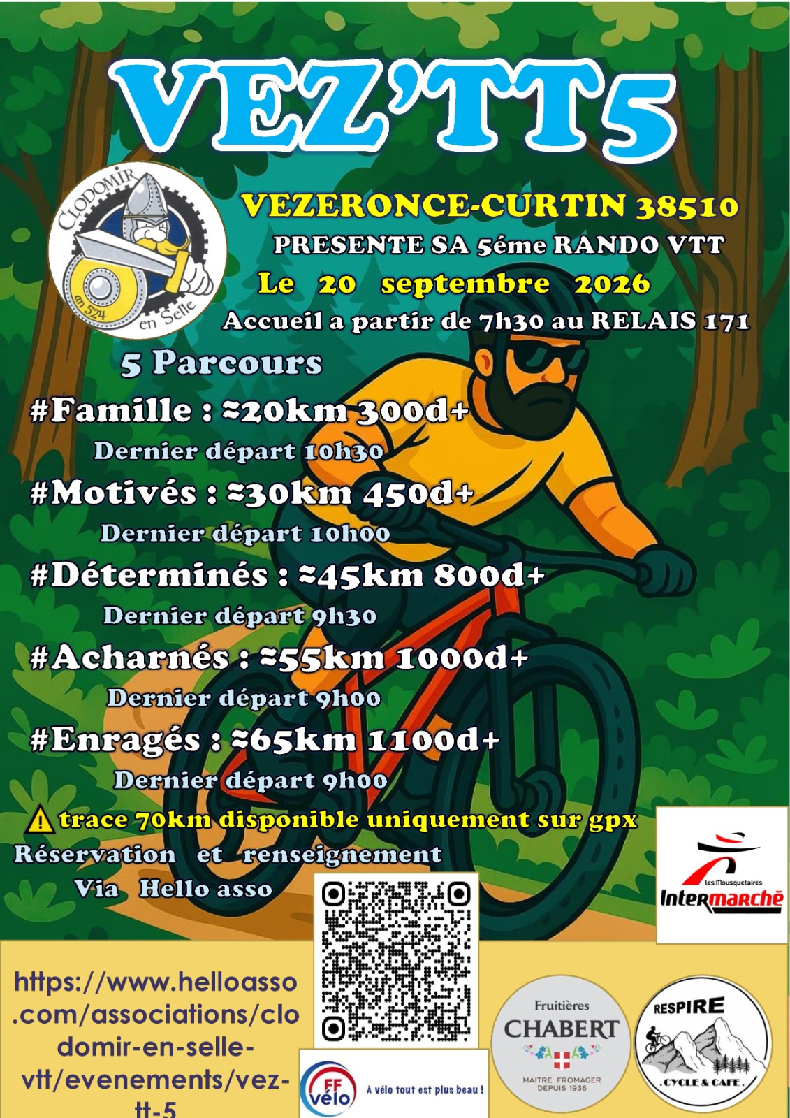 Affiche de VEZ'TT 5, Rando VTT (5ème édition) à Vézeronce-Curtin