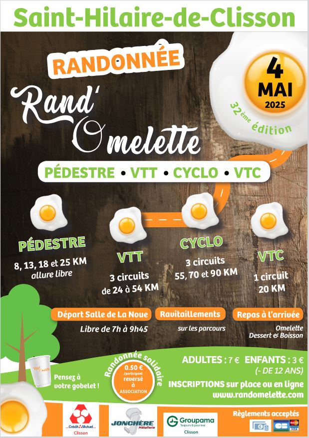 Affiche de La 32ème Rand'Omelette à Saint-Hilaire-de-Clisson