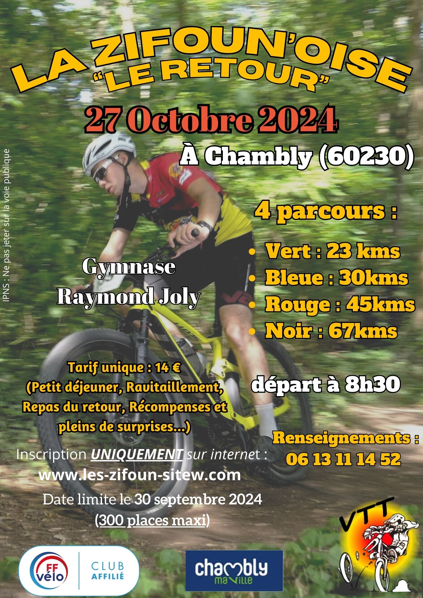 Affiche de "La Zifoun'Oise le Retour" (9ème édition) à Chambly