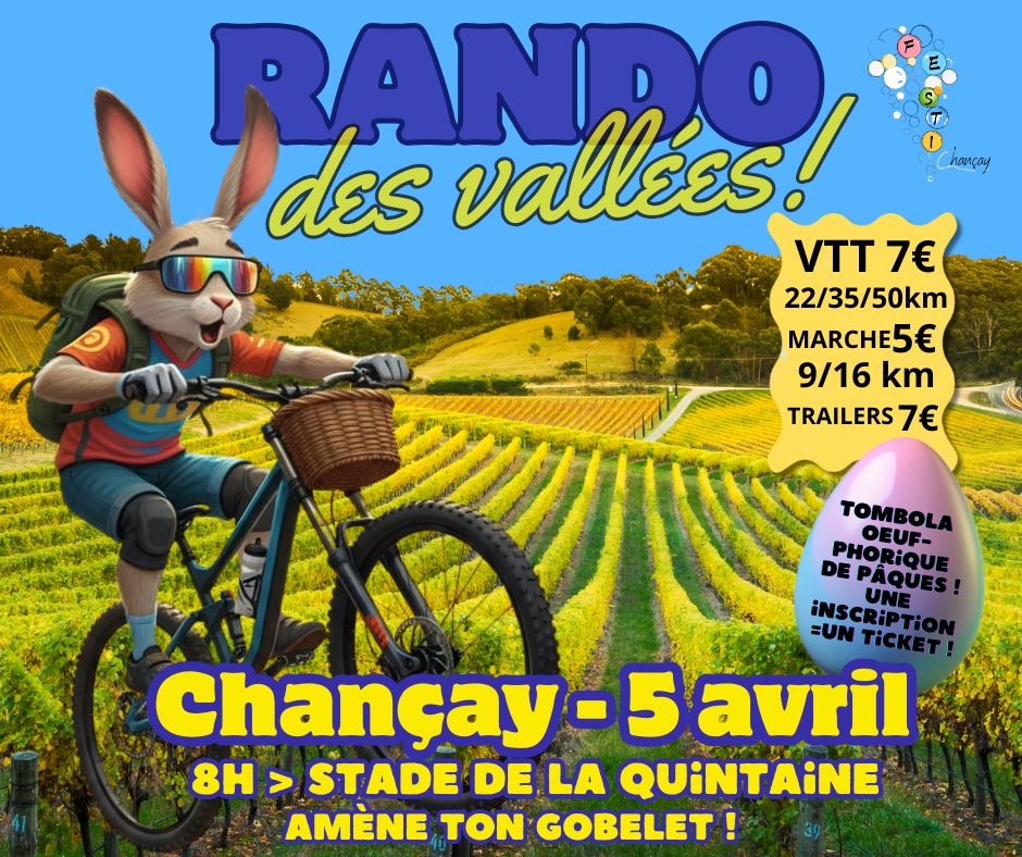 Affiche de La 13ème RANDO DES VALLEES à Chançay