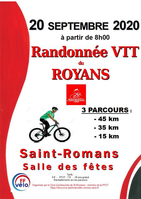 Affiche de Rando VTT dans le Royans (10ème  édition) à Saint-Romans