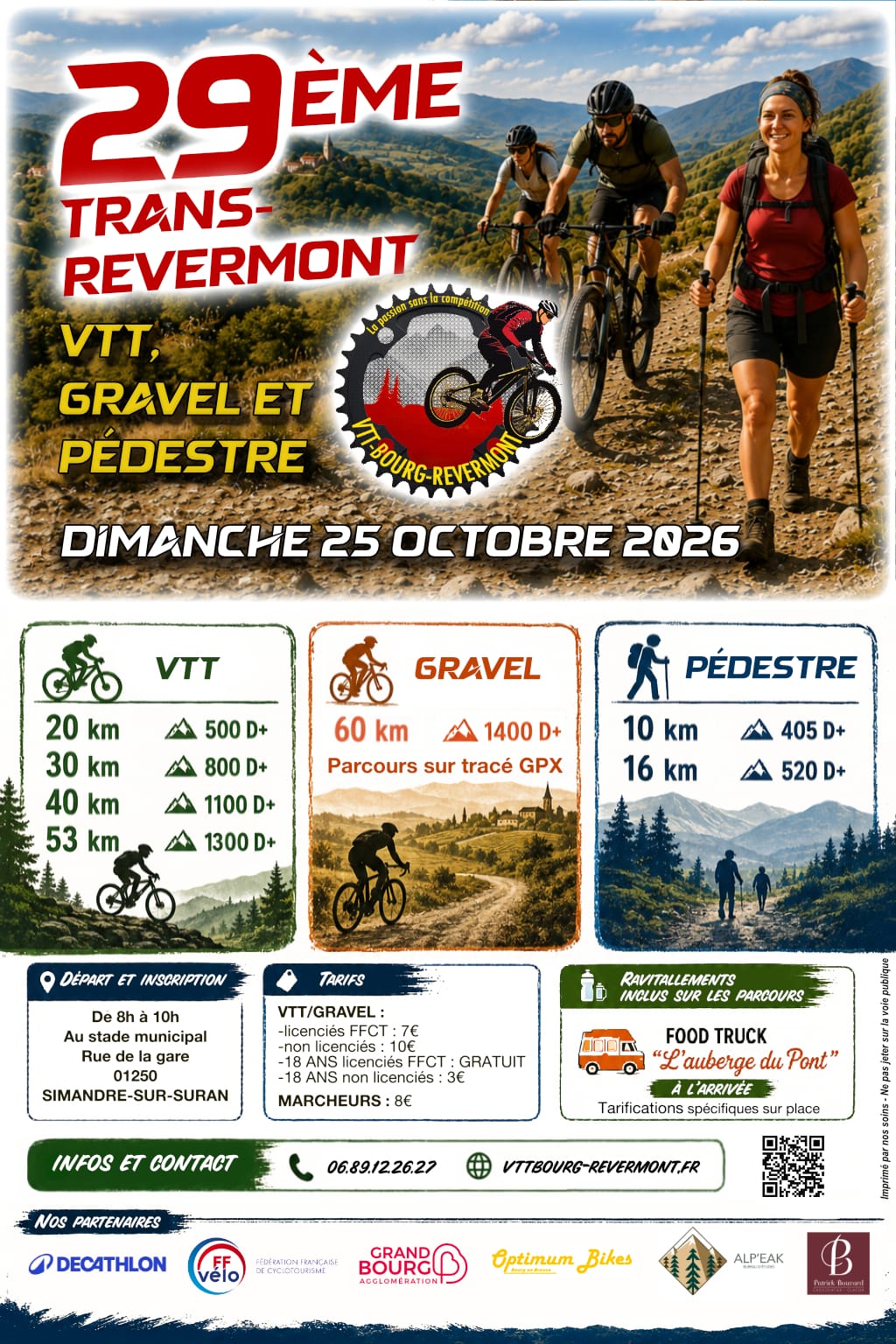 Affiche de Trans-Revermont VTT (29ème édition) à Simandre-sur-Suran