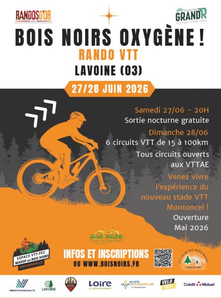 Affiche de La 24ème "Bois noirs Oxygène !" à Lavoine