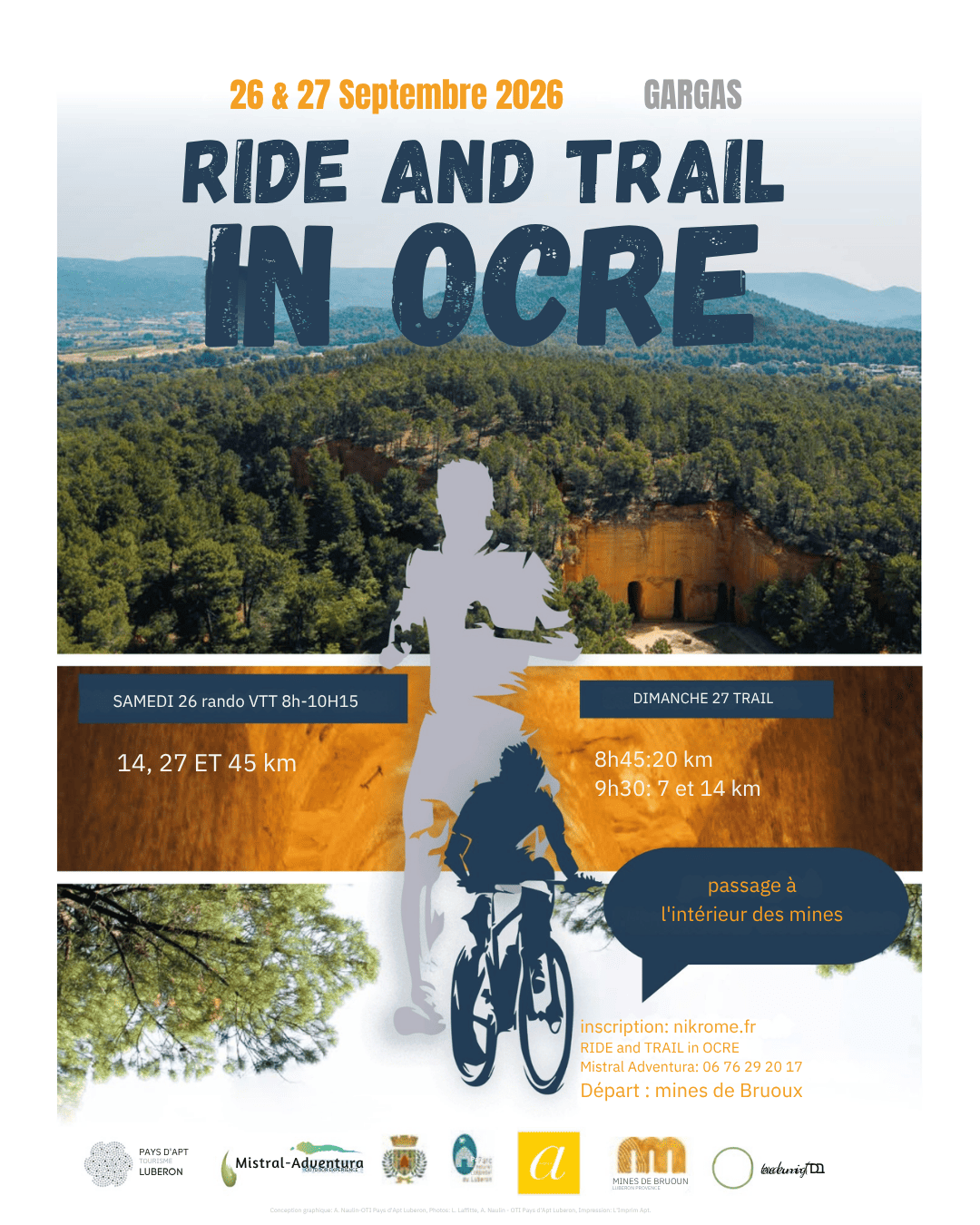 Affiche de Ride & Trail in Ocre (11ème édition) à Gargas