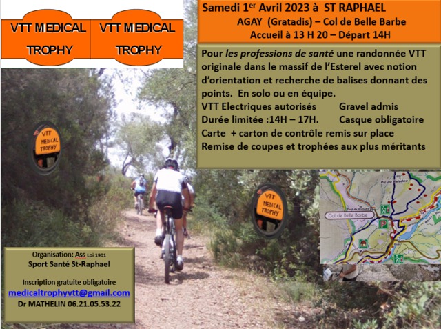 Affiche de VTT MEDICAL TROPHY (7ème  édition) à Saint-Raphaël