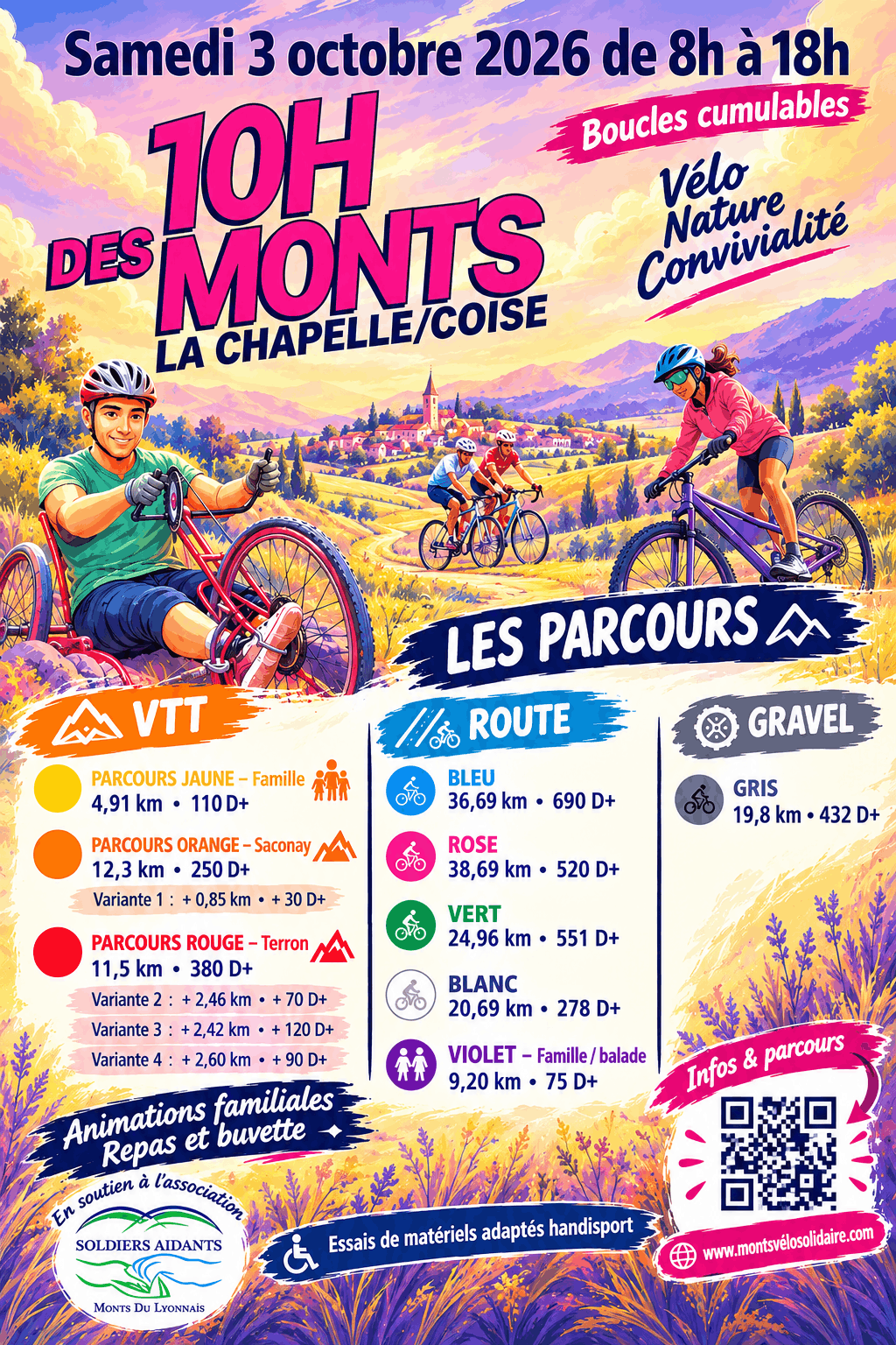 Affiche de "Les 10Heures des Monts" (8ème édition) à La Chapelle-sur-Coise