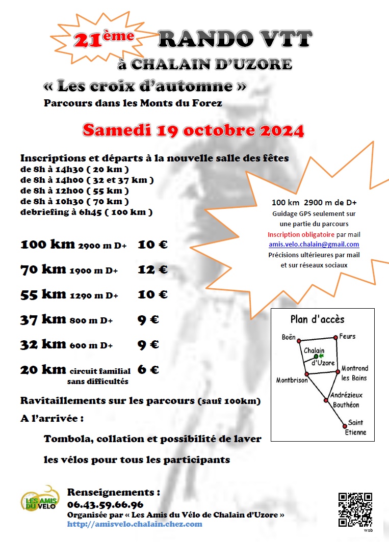 Affiche de La 21ème Randonnée de Croix d'Automne à Chalain-d'Uzore