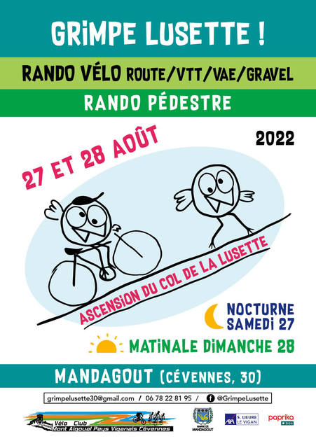 Affiche de La 2ème Grimpe Lusette  à Mandagout