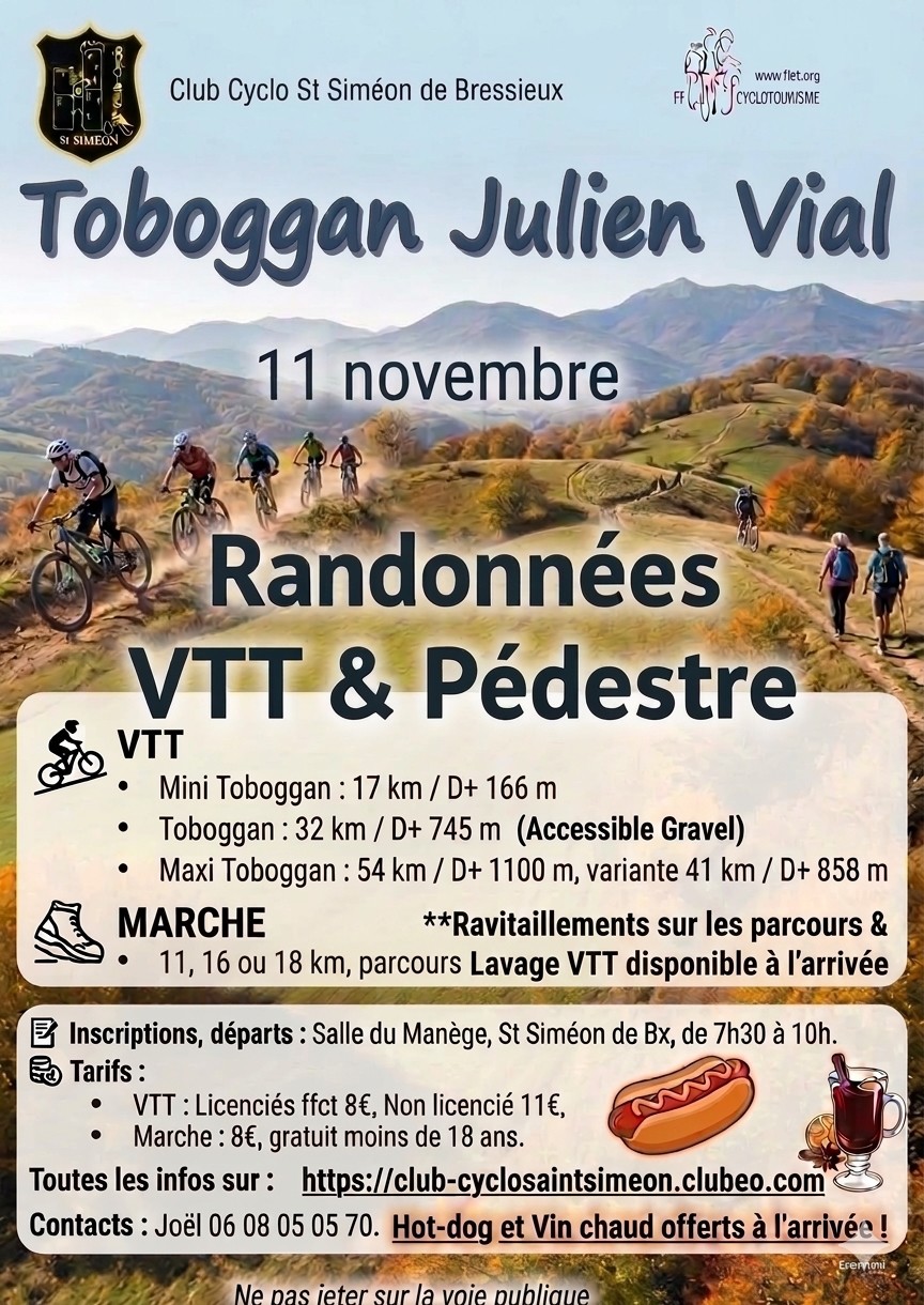 Affiche de Le 22ème Toboggan JULIEN VIAL à Saint-Siméon-de-Bressieux