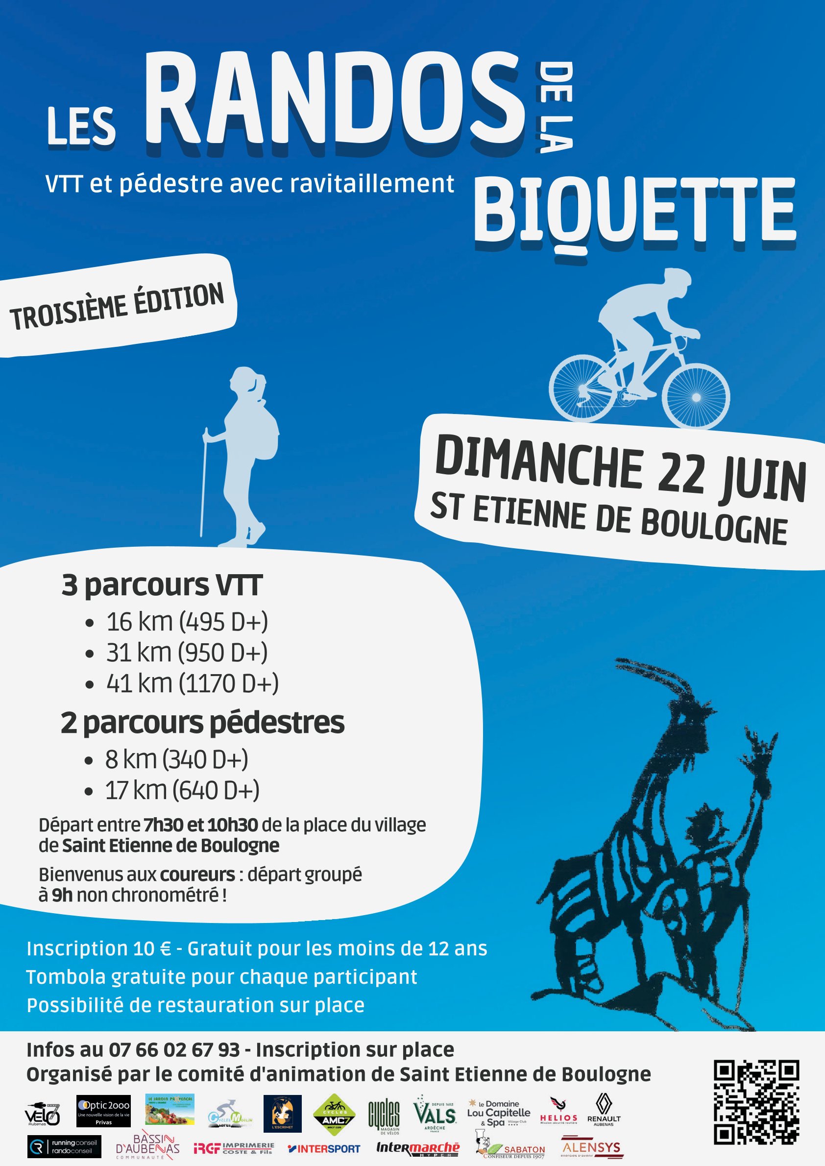 Affiche de Les randos de la biquette (3ème édition) à Saint-Étienne-de-Boulogne