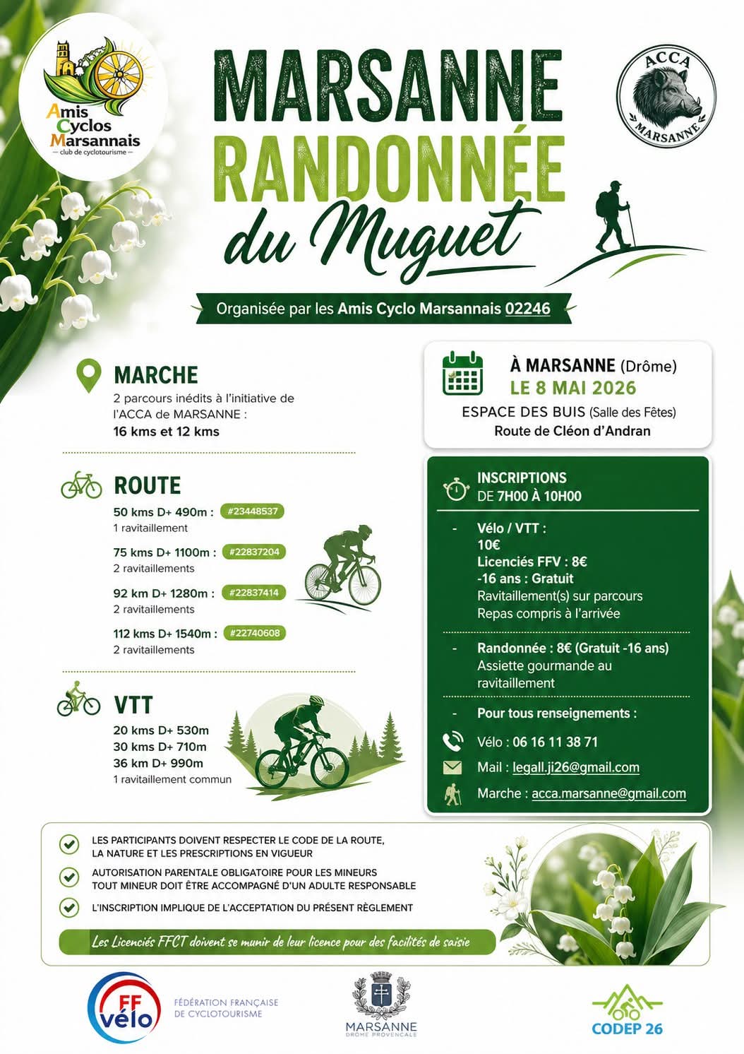 Affiche de La 21ème Rando du Muguet à Marsanne