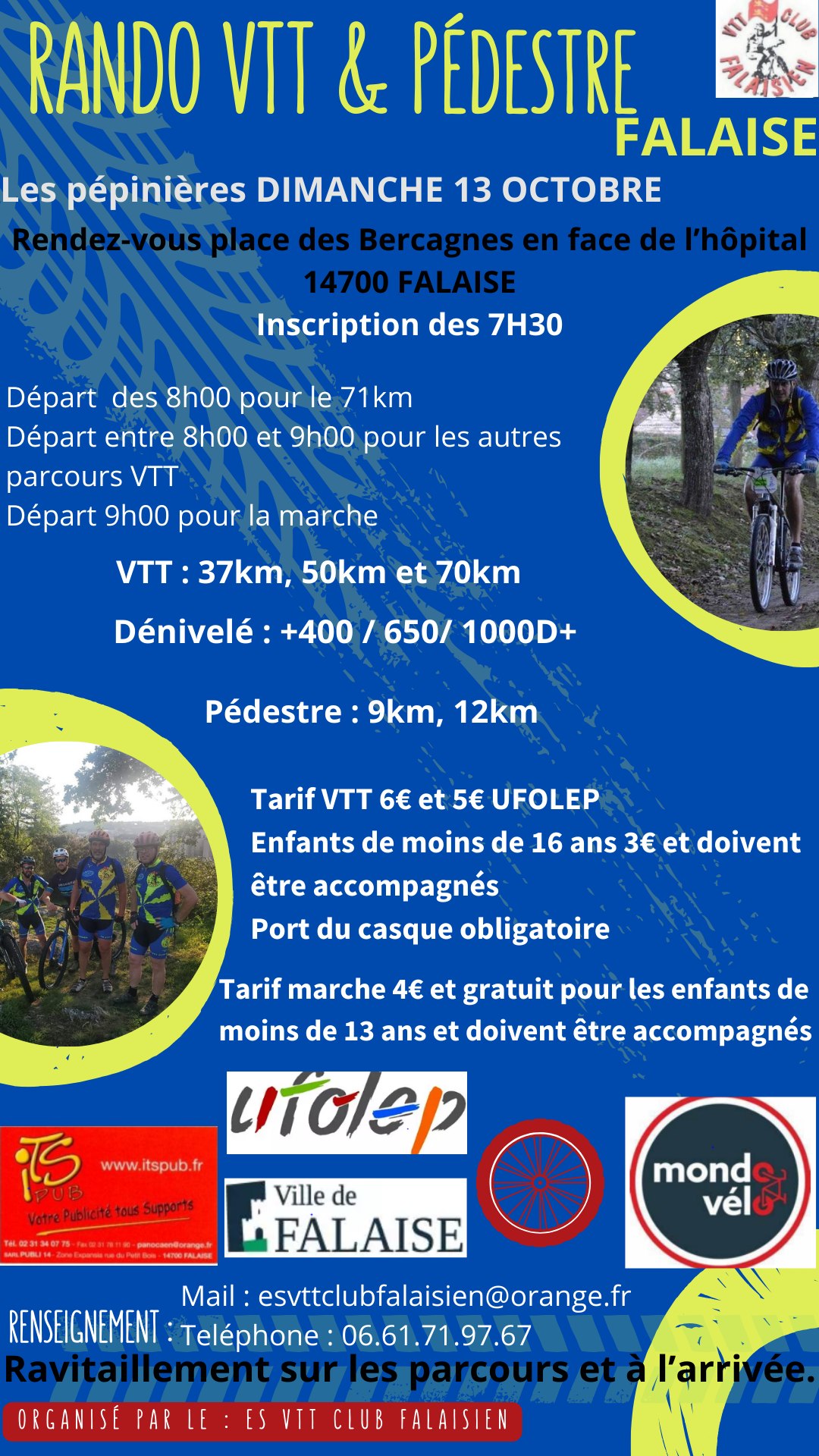 Affiche de La 13ème randonnée VTT & pédestre Le tour du pays de Falaise et la brêche au diable à Falaise