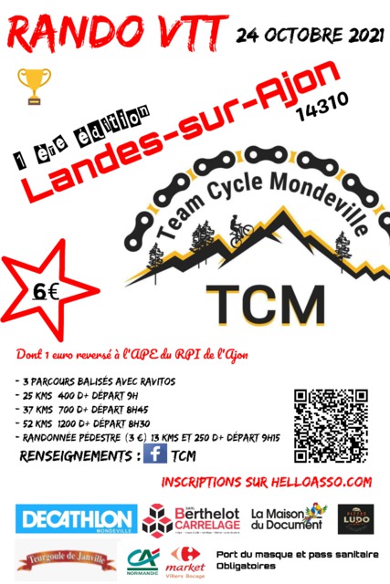 Affiche de  Randonnée VTT (1ère  édition) à Landes-sur-Ajon